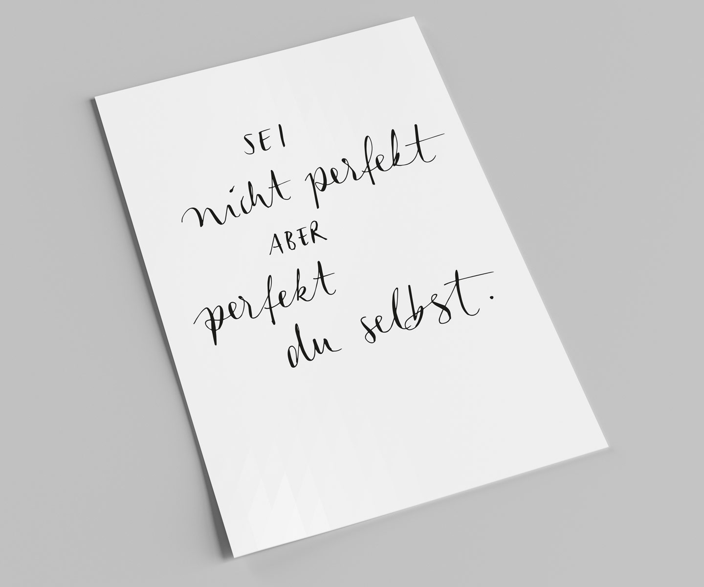 Spruchkarte | Sei nicht perfekt, aber perfekt du selbst | Postkarte A6 